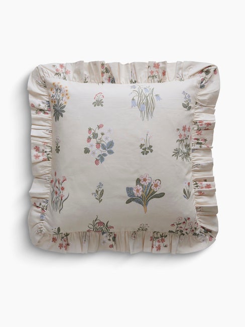 Ängsflora Kuddfodral Volang 50x50