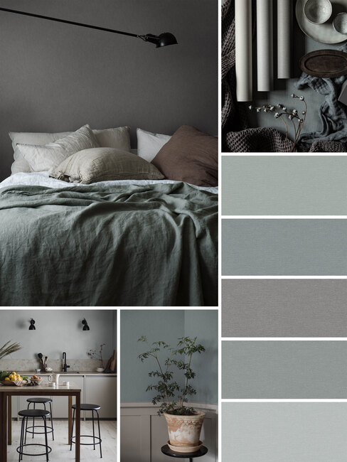 Linen blå toner A4